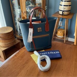 Dooney & Bourke Blue and Brown Tote